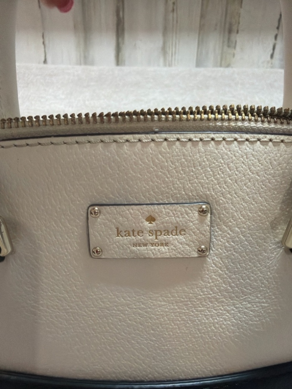 Kate Spade Two-Tone Cream and Black Dome Satchel - Picture 2 of 6